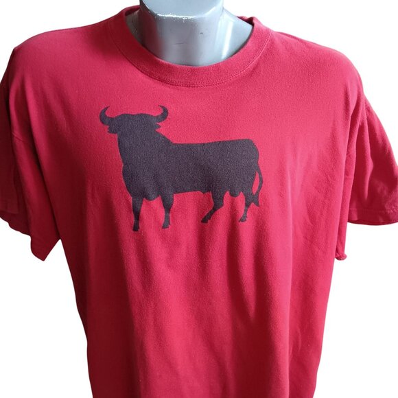 XL True Vintage T-Shirt Mexican Black Bull Graphic 100% Cotton 1990's Bullfight - Picture 2 of 5